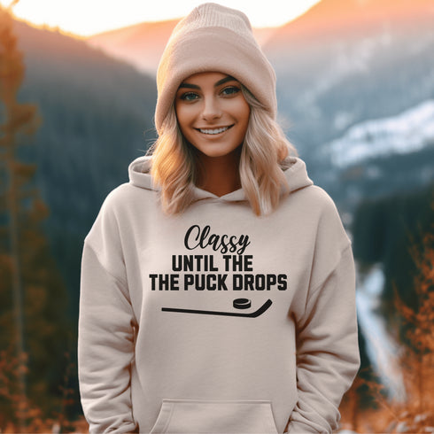 C & Win Sports Classy Until The Puck Drops Sand / S - C & Win Sports